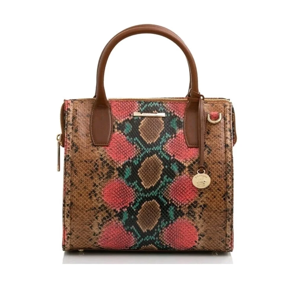 🤎▪️Brahmin ▪️Small Caroline Multi Caladesi Leather Satchel